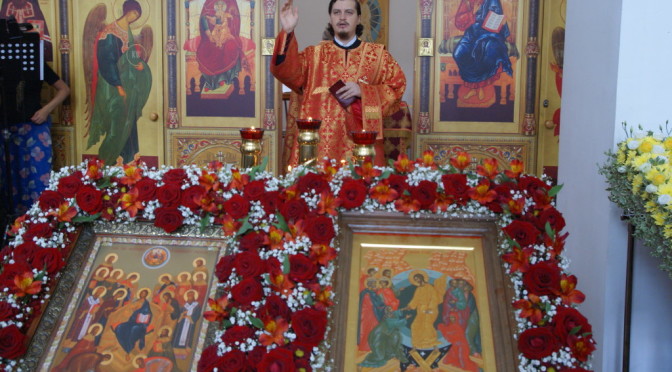 Празднование Собора Саратовских святых и освящение мемориальной таблички
